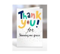 Thank you Card Present, For Showing me grace, Birthday Gifts for Men, Women, Female, Male, Him, Her, Presents for Christmas, A5-172a_251
