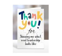 Thank you Card Present, For Showing me what real leadership looks like, Birthday Gifts for Men, Women, Female, Male, Him, Her, Presents for Christmas, A5-172a_256