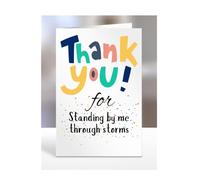 Thank you Card Present, For Standing by me through storms, Birthday Gifts for Men, Women, Female, Male, Him, Her, Presents for Christmas, A5-172a_262