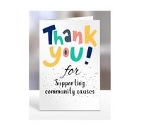 Thank you Card Present, For Supporting community causes, Birthday Gifts for Men, Women, Female, Male, Him, Her, Presents for Christmas, A5-172a_265