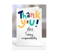 Thank you Card Present, For Taking responsibility, Birthday Gifts for Men, Women, Female, Male, Him, Her, Presents for Christmas, A5-172a_277