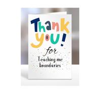 Thank you Card Present, For Teaching me boundaries, Birthday Gifts for Men, Women, Female, Male, Him, Her, Presents for Christmas, A5-172a_280