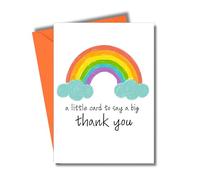 Thank You Card Teacher Appreciation Rainbow Design Teaching Assistant Nursery Reception School Staff Greeting Card
