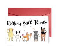 Thank You Card, Thank You Gifts for Women, Dogs Design with Matching Envelope, Blank Inside, Dog Greeting Card for Women, Men, Children, Wedding, Teachers, Dog Lovers