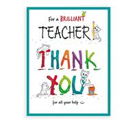 Thank You Card Thank You Teacher - 8 x 6 inches - Regal Publishing