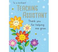Thank You Card, To a Brilliant Teaching Assistant - 8 x 6 inches - Regal Publishing
