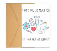 Thank You Card with Envelope, Thank You Cards for Practitioner Doctors Nurses Medical Staff Funny Physician Appreciation Note for Men Women Nursing Preceptor Doctors Day Gifts