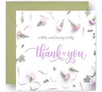 Thank You Card - with Envelope - Wedding Teacher Teaching Assistant Nurses Doctors Small Business Kids Friend Single Large - Thank You Gifts for Women - 14.5cm