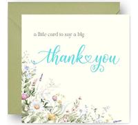 Thank You Card - with Envelope - Wedding Teacher Teaching Assistant Nurses Doctors Small Business Kids Friend Single Large - Thank You Gifts for Women - 14.5cm