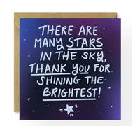 Thank You Card, You are a Star, Thank you for Shining the Brightest, Appreciation Car, for Colleague, for Friend, for Mentor, Gratitude Card for Teacher, Teaching Assistant