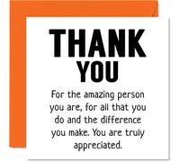 Thank You Cards - Amazing Person All You Do Truly Appreciated - Thankyou Cards for Him Her Men Women, Heartfelt Appreciation Card, 145mm Thank So Much Teacher Greeting for Gifts