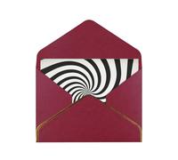Thank You Cards - Blank Greeting Cards in Assorted Colors for Multiple Purposes Black and white dizzy lines