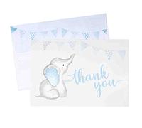 Thank You Cards for Baby Shower with Boy Theme - 20 Cards with Envelopes (4 inch x 6 inch)