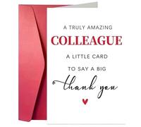 Thank You Cards For Colleagues, Blank Inside Thankyou Card With Red Envelope For Living Retirement, Happy Birthday Greeting Card For Party Coworker Students Teacher Parents
