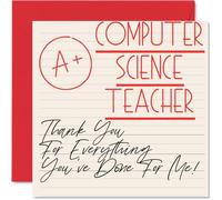 Thank You Cards for Computer Science Teacher Teacher