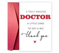 Thank You Cards For Doctor, Personalised Elegant Thank You Greeting Card For Women Men, Appreciation Card Blank Inside With Envelope For Nursery Hospital School