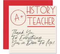 Thank You Cards for History Teacher Teacher