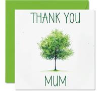 Thank You Cards for Mum - Colourful Green Tree - Thankyou Cards for Her Women, Heartfelt Appreciation Card, 145mm Thank You So Much Greeting Gifts