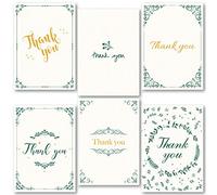 Thank You Cards Multipack of 48. Each Greeting Cards Pack includes 6 Vintage designs. 105 x 148mm. Blank Inside. Envelopes included. Made in UK.