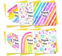 Thank You Cards Multipack Pack Thank You Card's Pack of 28 Bright Colour Cards With Envelopes For Thank Yous Gifts Weddings Birthdays Baby Showers Parties Family Friends Childrens Thankyou's