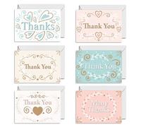 Thank You Cards Pack of 24, Express Your Gratitude in Style | 24-Pack Thank You Card Box, Classic, Versatile Designs for Every Occasion, A6, Envelopes Included