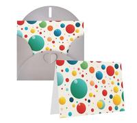 Thank You Cards Set Of 1 With Envelopes, Colorful Polka Dots 4x6 Inch Greeting Card For Personalized Notes Formal All Occasion Cards Suitable For Small Business, Baby Shower, Wedding, Graduation