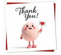 Thank you Cards Single 145 x 150 mm Thankyou Card for Loved One, Friend, Bestie, Relative, Partner, Teacher, Colleague, Family, Other