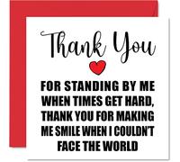 Thank You Cards - Stand By Me - Thankyou Cards for Him Her Men Women, Heartfelt Appreciation Card, 145mm Thank You So Much Greeting for Gifts