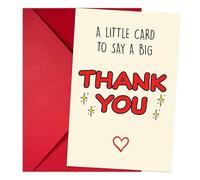 Thank You Cards, White Blank Thank You Notes with Red Envelope, Personalised Blank Cards and Envelopes for Volunteer Appreciation, Housewarming Hosts, Graduation Thanks