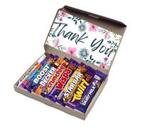 Thank You Chocolate Gift Box - 9 Classic Chocolate Bars - Wispa, Crunchie, Milkybar, Starbar & More - Perfect Appreciation Gift for Teachers, Colleagues, Friends, Staff