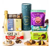 Thank You Chocolate Letterbox Gift Tube, Luxury Gourmet Gifts for Women, Men or Couples, Dairy Free, Gluten Free, Lactose Free and Vegan Chocolate by EDEN Treats - Includes Prosecco