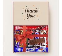 Thank You Chocolates Gift Box - Appreciation Chocolate Assortment for Men and Women, Chocolate Hamper Selection Box, Gift for Him, Gift for Her - 7 Unique Chocolate Bars