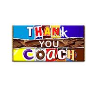 Thank You Coach Chocolate Bar Gift Wrapper Gift Present For Mom, Dad, Teacher, Guider, Lecturer (#326) (with chocolate bar)