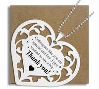 Thank You Colleague Ornament, Heart Shaped Stainless Steel Appreciation Gift for Coworker Colleague, Farewell Office Gift for Coworker Women Men, Leaving Keepsake Ornament SXX17