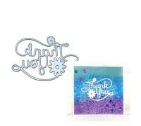Thank You Floral Metal Die Cuts,Merry Christmas Squqre Frame Cutting Dies Cut Stencils DIY Scrapbooking Decorative Embossing Paper Party Wedding Card Making