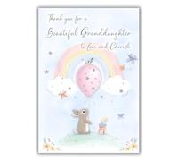 Thank You For A Baby Granddaughter Card - To Love and Treasure - Made in the UK - Eco-Friendly