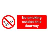 Thank You For A Respecting Our No Smoking Policy - safety sign - High tack self-adhesive sticker (150mm x 50mm) Viewing Distance within 3m.