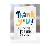 Thank you for being a Foster Parent card, Happy Birthday, gifts for men, women, male, female, him, her, presents for Christmas, to say, A5-145_88
