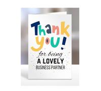 Thank you for being a lovely Business Partner card, Happy Birthday, gifts for men, women, male, female, him, her, presents for Christmas, to say, A5-144_40