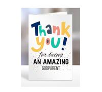 Thank you for being an amazing GodParent, Godparents card, Happy Birthday, gifts for men, women, male, female, him, her, presents for Christmas, to say, A5-141_95