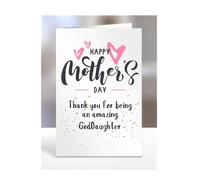 Thank you for being an amazing, Happy Mother's Day Card for GodDaughter, gifts for men, women, him, her, boy, girl, female, male, presents, from, A5-250_98