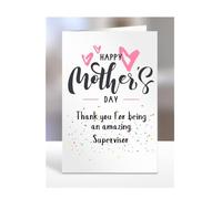 Thank you for being an amazing, Happy Mother's Day Card for Supervisor, gifts for men, women, him, her, boy, girl, female, male, presents, from, A5-250_209