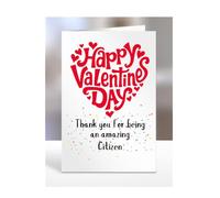 Thank you for being an amazing, Happy Valentines Day Card for Citizen, gifts for men, women, him, her, boy, girl, female, male, presents, from, A5-249_52