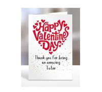 Thank you for being an amazing, Happy Valentines Day Card for Tutor, gifts for men, women, him, her, boy, girl, female, male, presents, from, A5-249_216