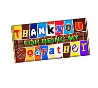 Thank You for Being My God Father Chocolate Bar Wrapper Novelty Gift Present for Baptism Christening CH-610 (Without Chocolate)