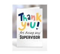 Thank you for being my Supervisor, Colleagues, Work card, Happy Birthday, gifts for men, women, male, female, him, her, presents for Christmas, to say, A5-148_196