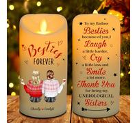 Thank You for Being My Unbiological Sister Personalized Besties Portrait Candle Custom Best Friend Candle Friendship Candle Sisters Candle Funny Friendship Candle Gifts for Christmas Birthday