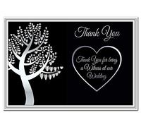 Thank You for Being Our Wedding Witness Card - Wedding Witnesses Thank You - Unusual Unique Keepsake of The Marriage Ceremony - Quality - Special Appreciation Cards - Silver Heart Tree