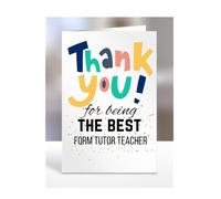 Thank you for being the best Form Tutor Teacher Card, Thanks, Thankyou, Miss you, Goodbye, Farewell, Gifts for men, women, presents for Christmas, A5-156_197