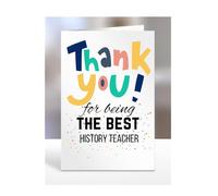 Thank you for being the best History Teacher Card, Thanks, Thankyou, Miss you, Goodbye, Farewell, Gifts for men, women, presents for Christmas, A5-156_94